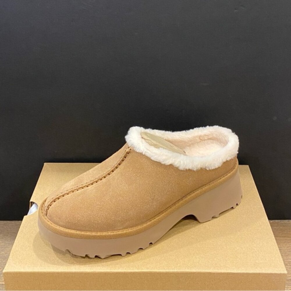 UGG Women's New Heights Cozy Chestnut Clog Shoes Flats Boots Bootie NEW